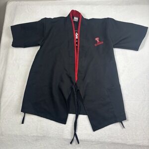 Benihana Black Chef Jacket Shirt Uniform Employee Cook Size Medium